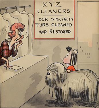 (CARTOONS.)  MARJORIE HENDERSON BUELL. XYZ Cleaners - Our Speciality: Furs Cleaned and Restored. Little Lulu Saturday Evening Post.
